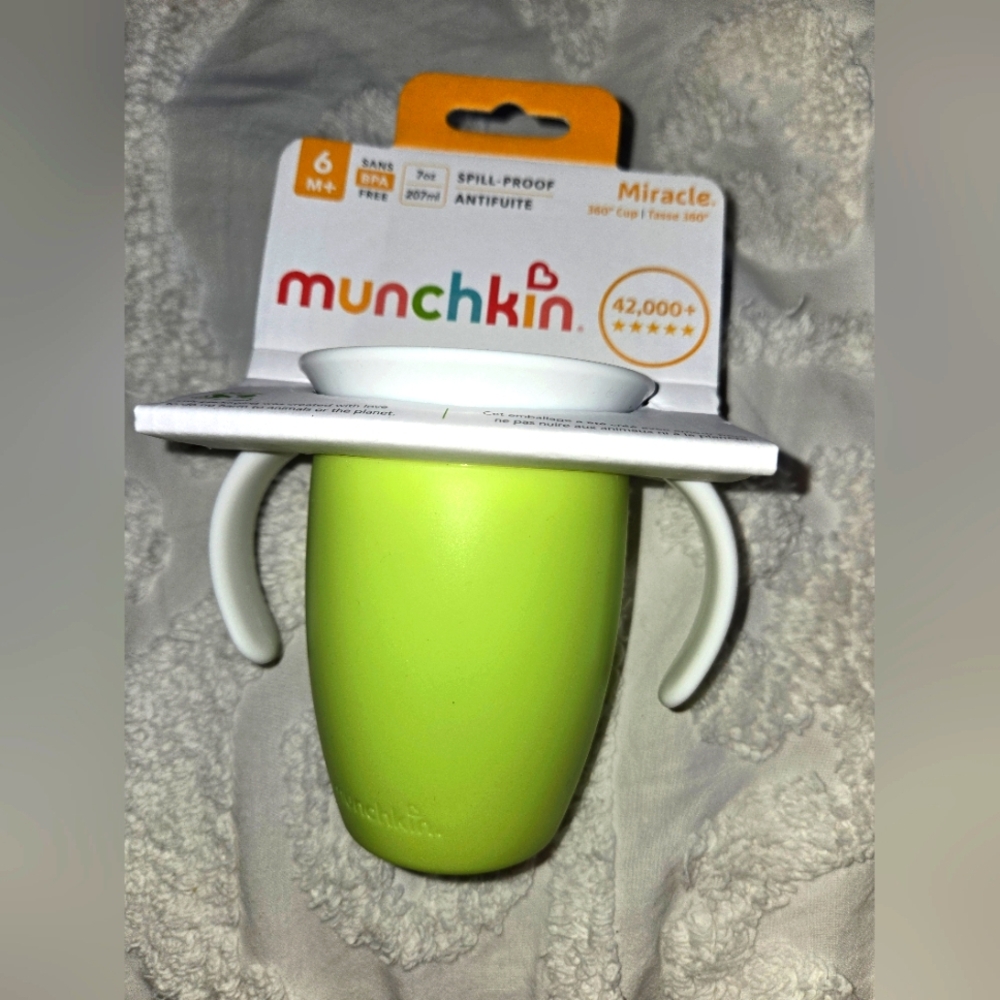 Munchkin Lime Green Miracle 360° Sippy Cup BPA Free Spillproof